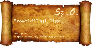 Szomolányi Olga névjegykártya